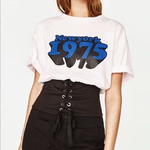 $10 ZARA SALE!! Zara NWT New York 1975 shirt w/ waist cinched ties